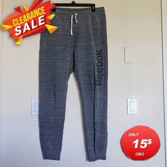 Reebok Fleece Joggers, Size L - Picture 1 of 7